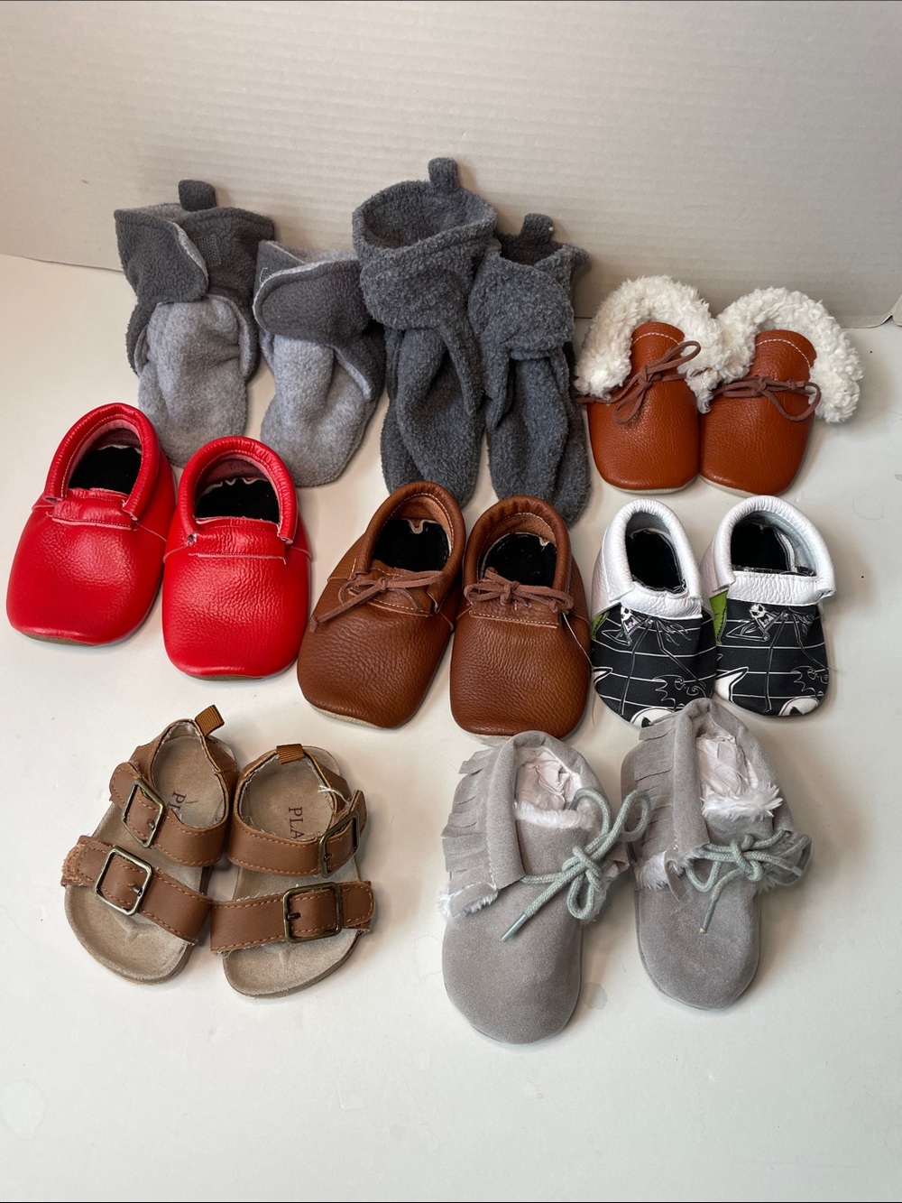 8 Pairs  Bundle Boys   bundle Soft Slip-On Shoes 0 to 4